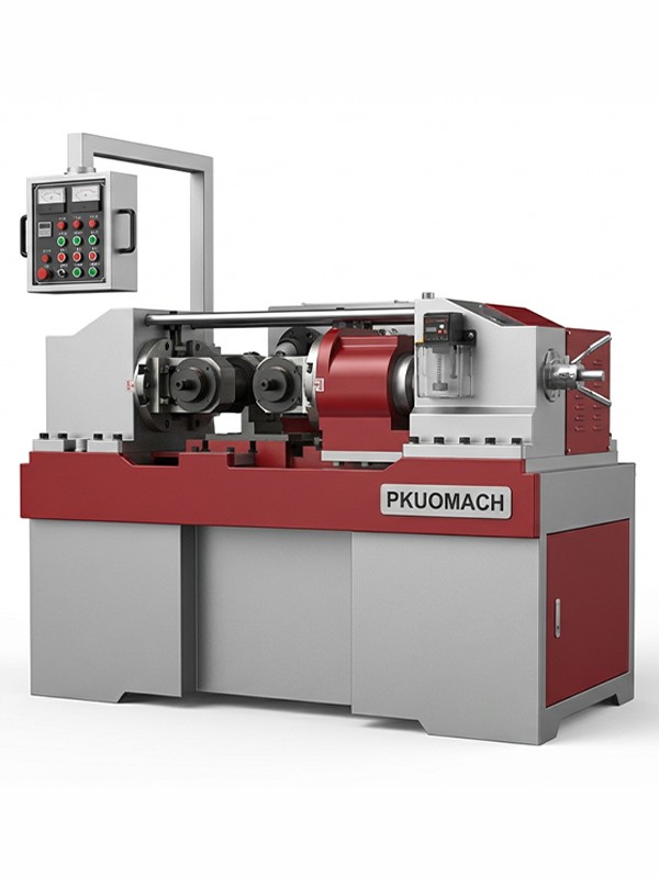 Two-axis thread rolling machine